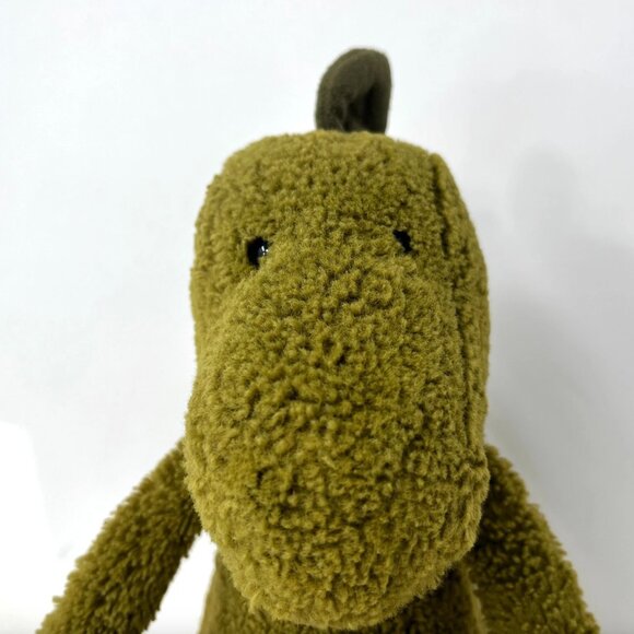 Retired Jellycat London BASHFUL DINO 10" Dark Green Version Dinosaur - Picture 8 of 11